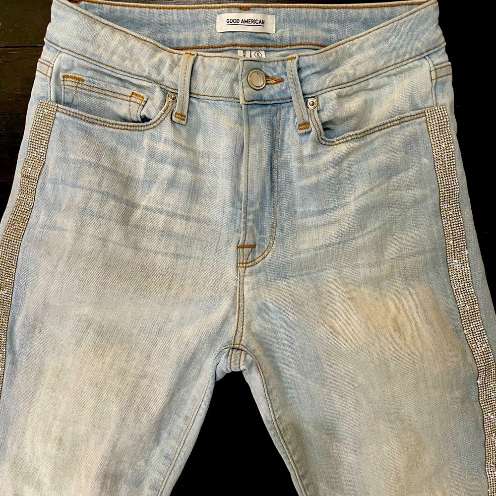 Good American “good waist” GLITZ jeans